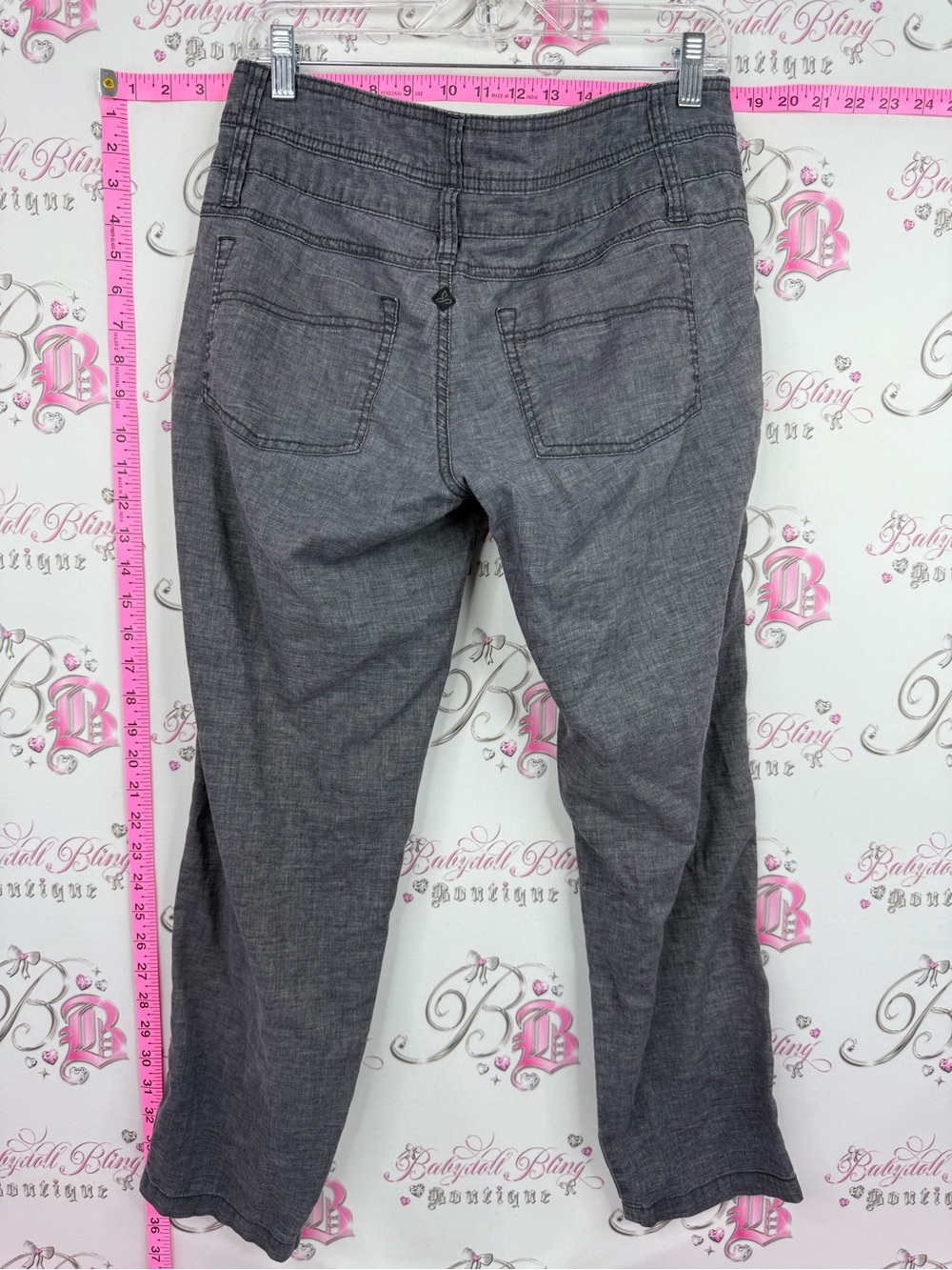 Prana pants hemp Gray Relaxed Track Pants with Triple-Button Waist - Picture 2 of 11